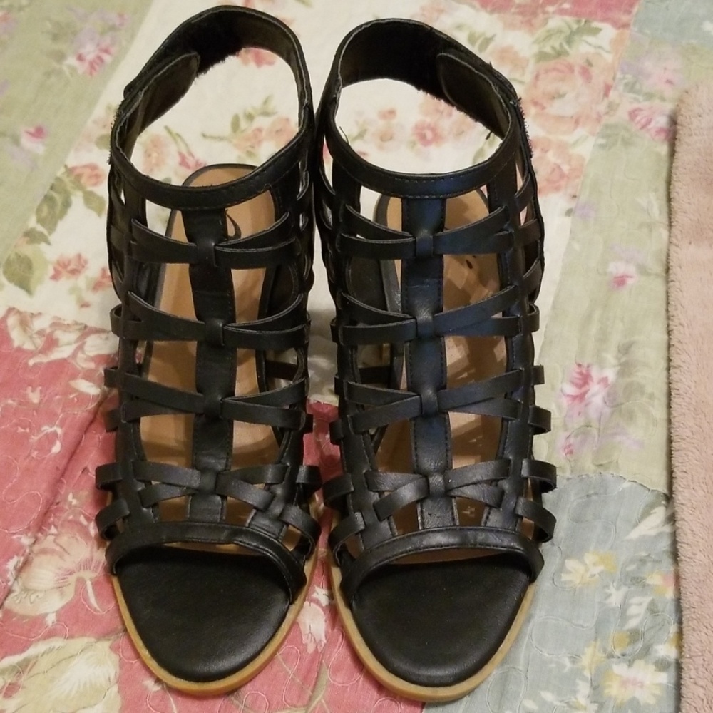 Caged Block Heels